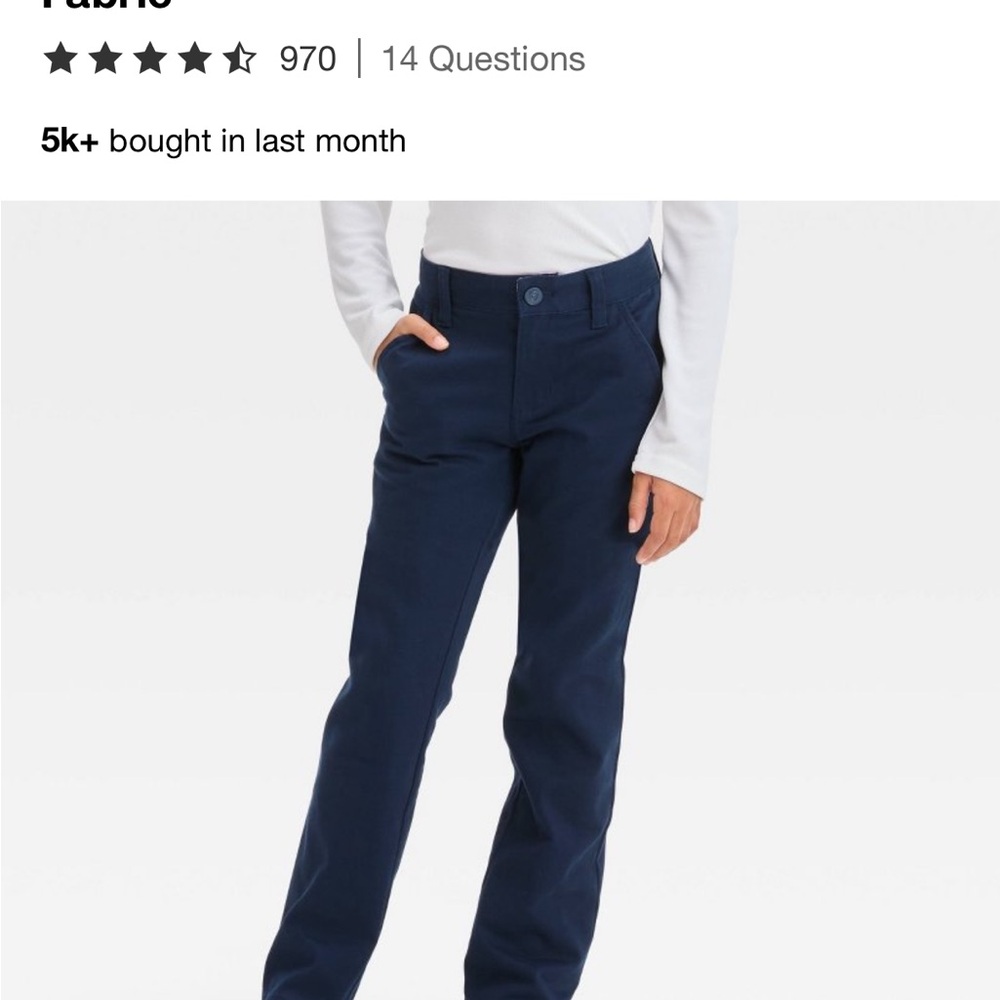 4 pairs of navy blue school uniform pants